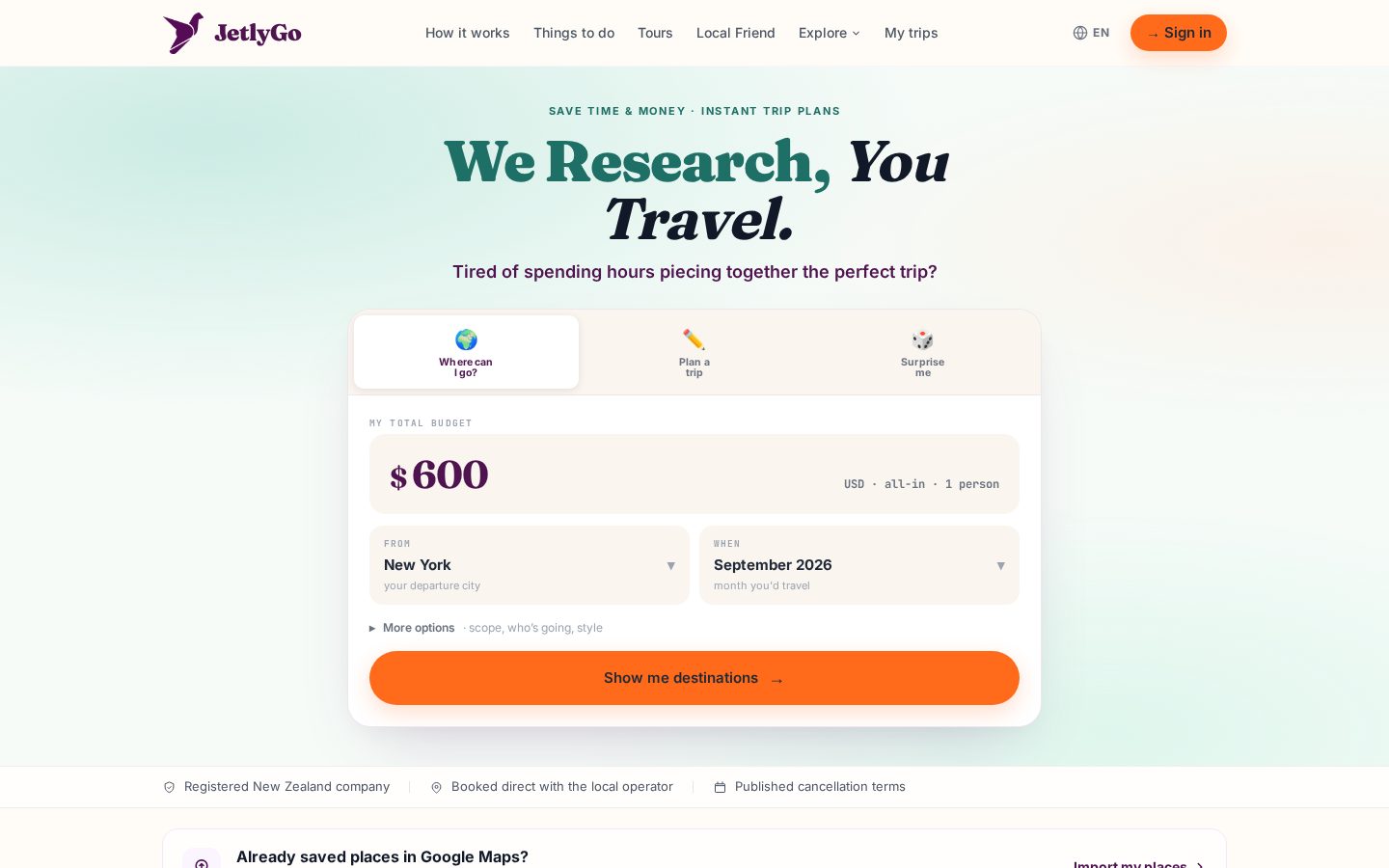JetlyGo Homepage