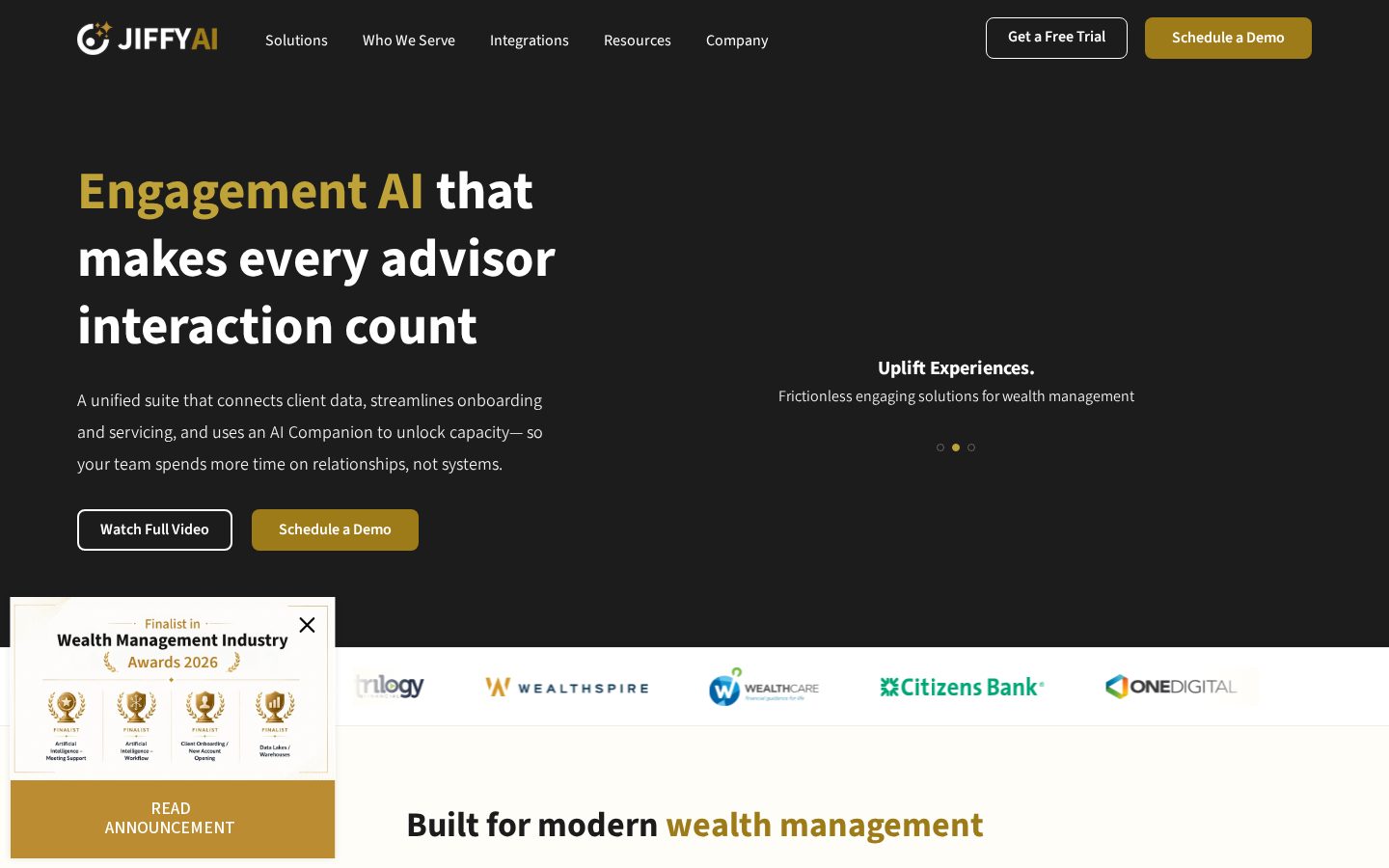 JIFFY.ai Homepage