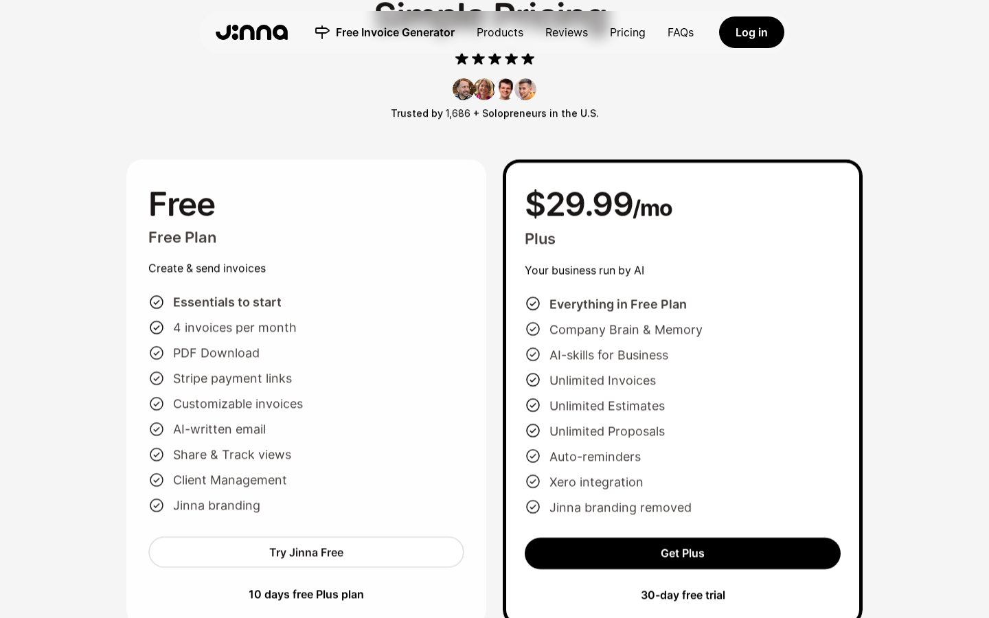 Jinna.ai Pricing