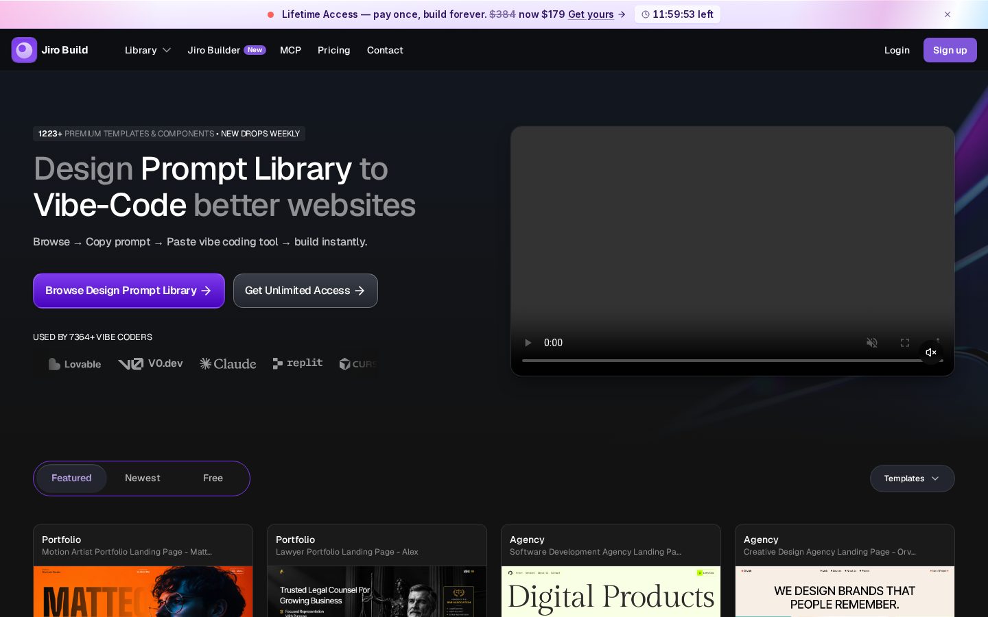 Jiro Build Homepage