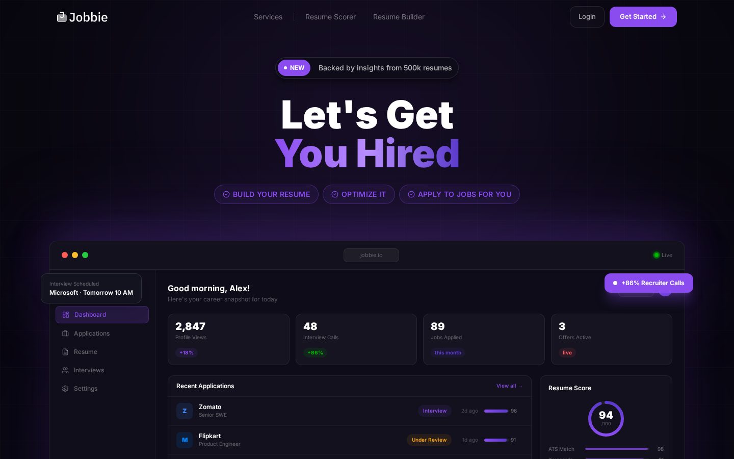 Jobbie Homepage