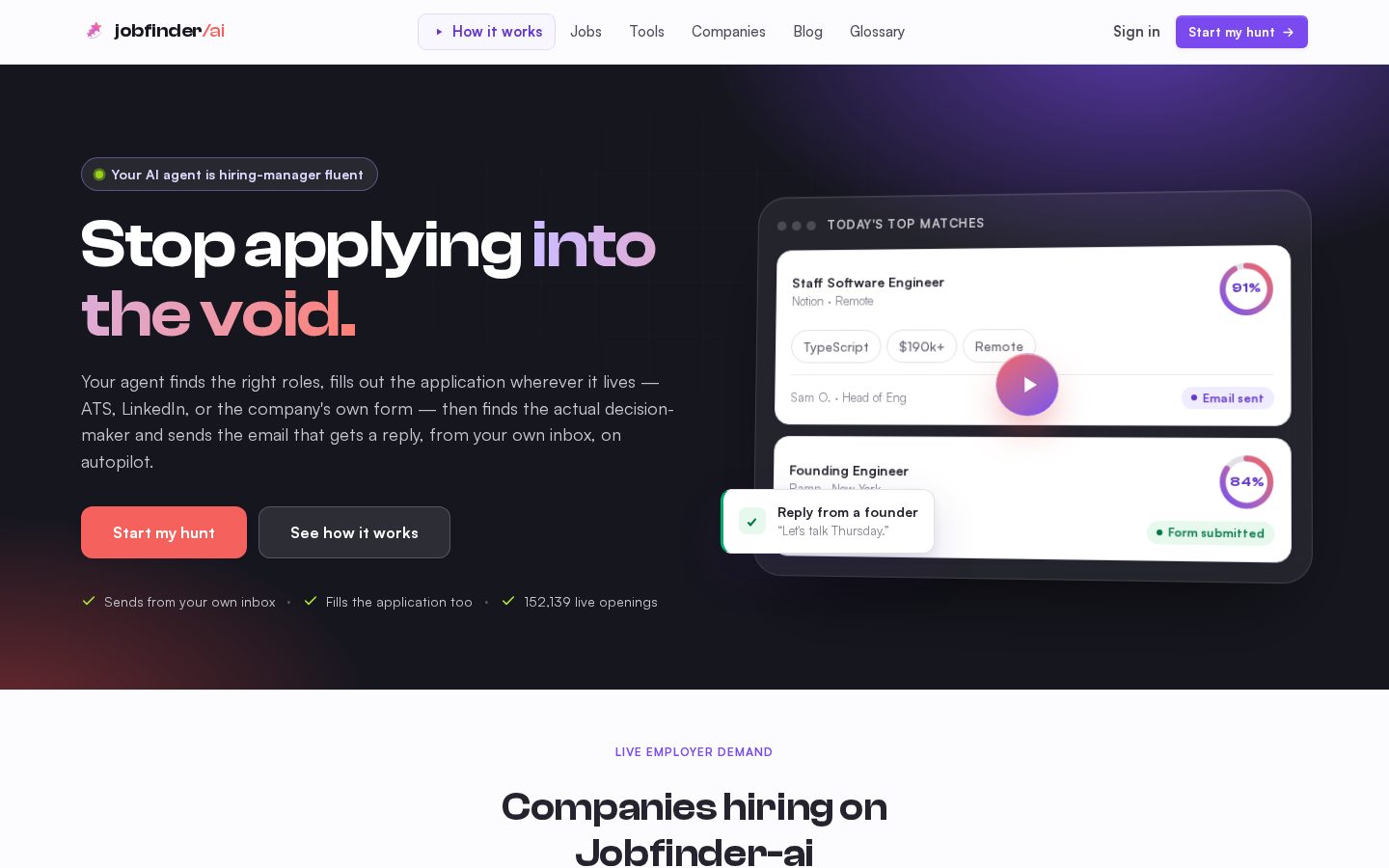 jobfinder-ai Homepage