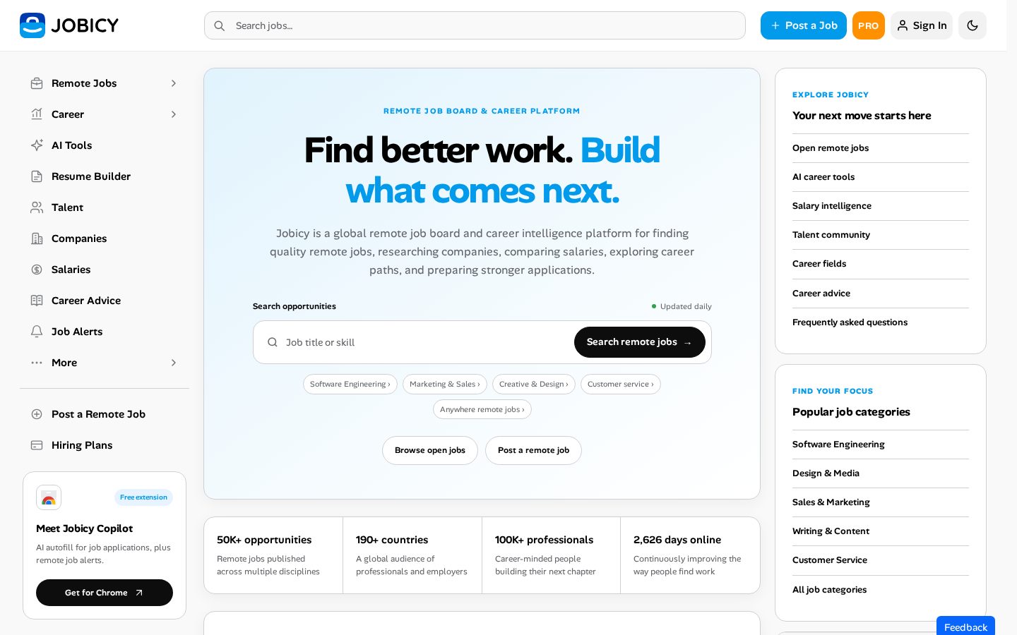Jobicy Homepage