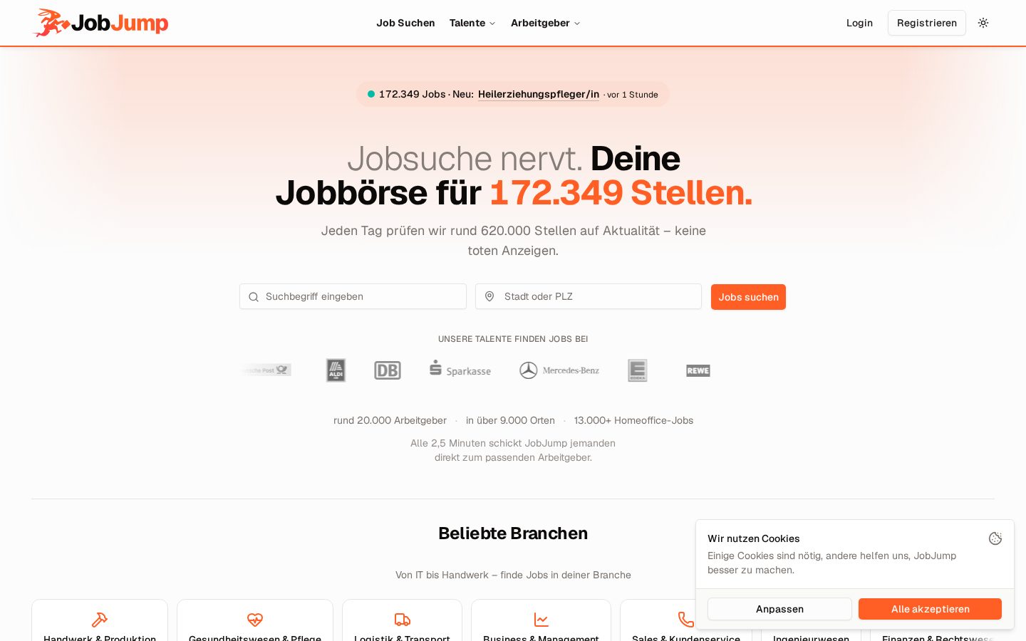 JobJump Homepage