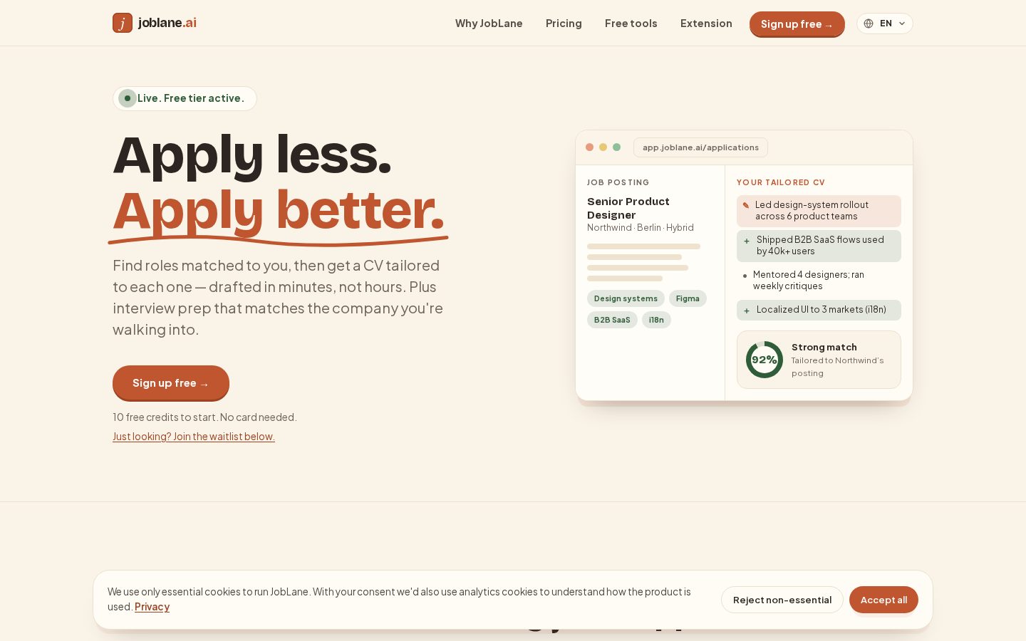 JobLane Homepage