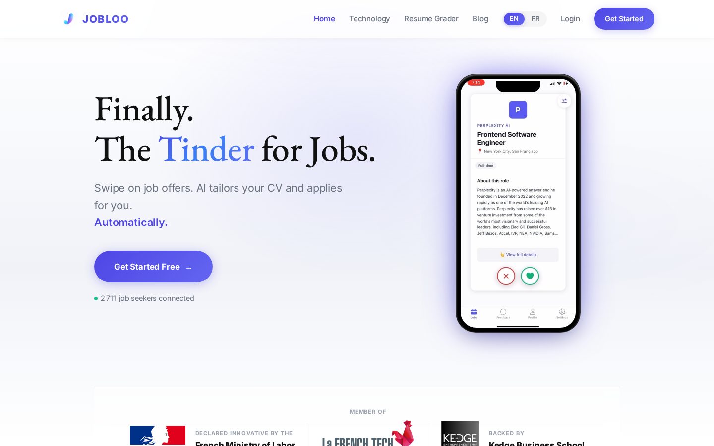 Jobloo Homepage