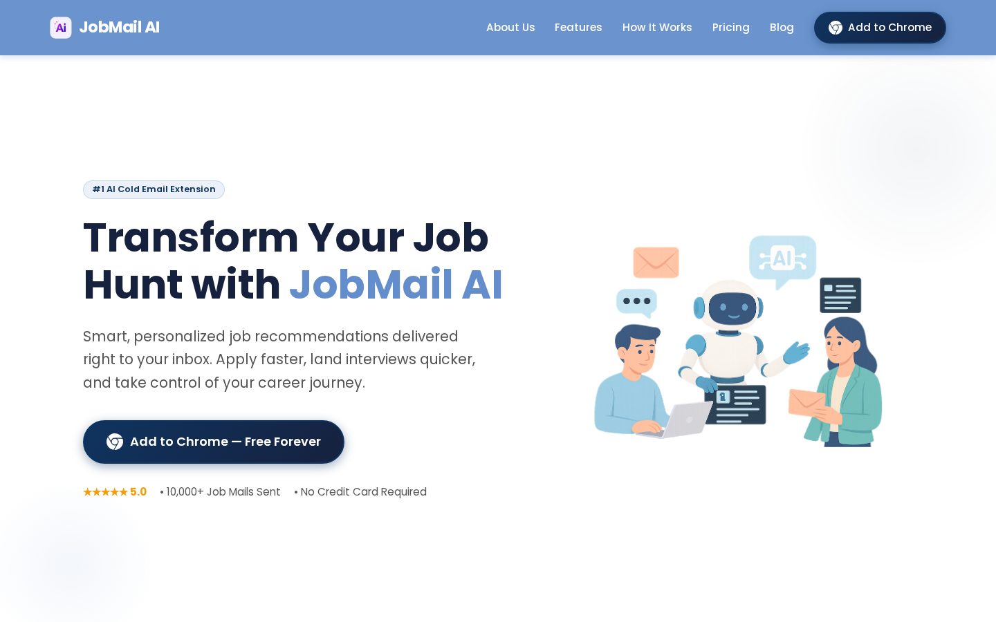 JobMail AI Homepage