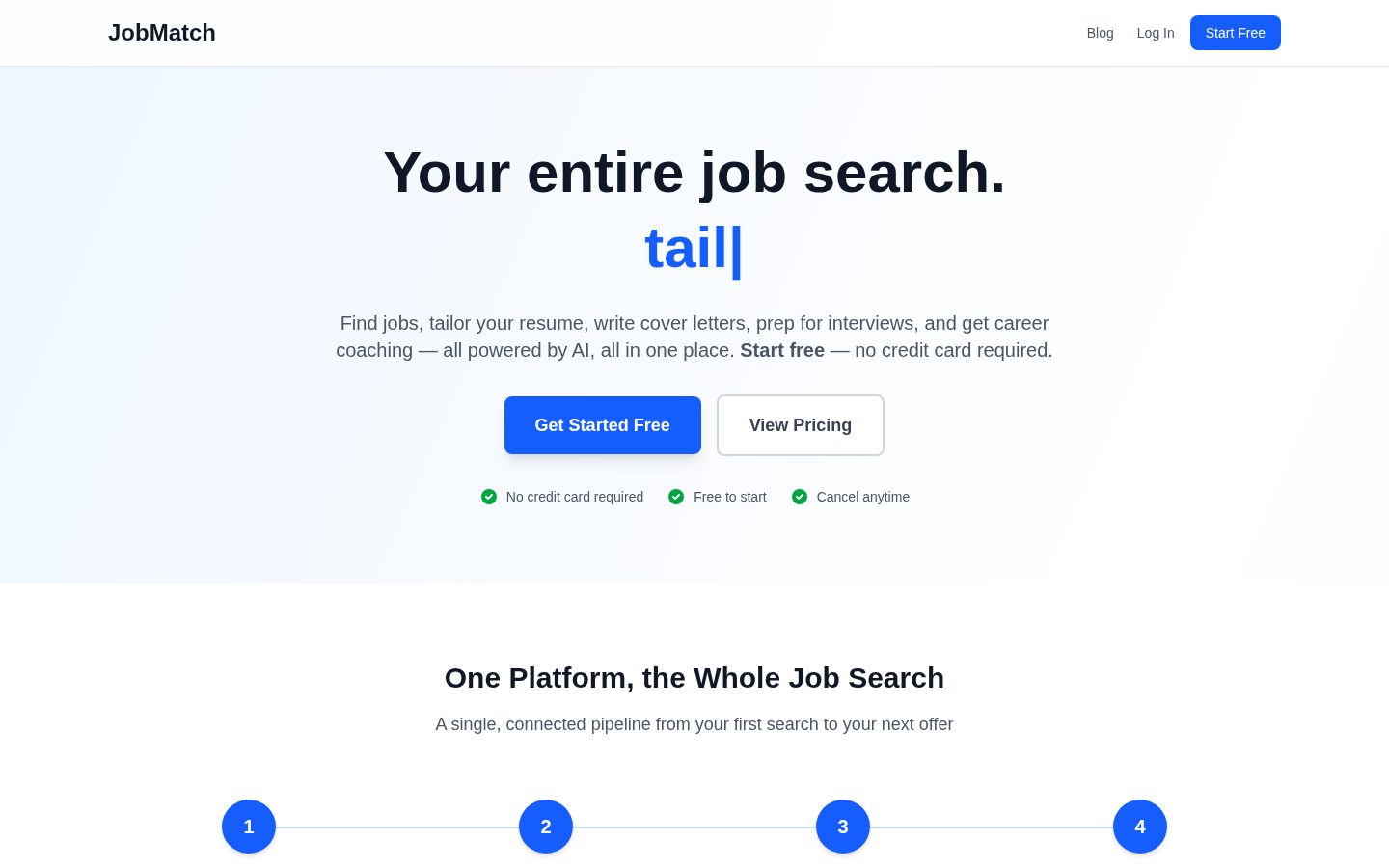 JobMatch Homepage
