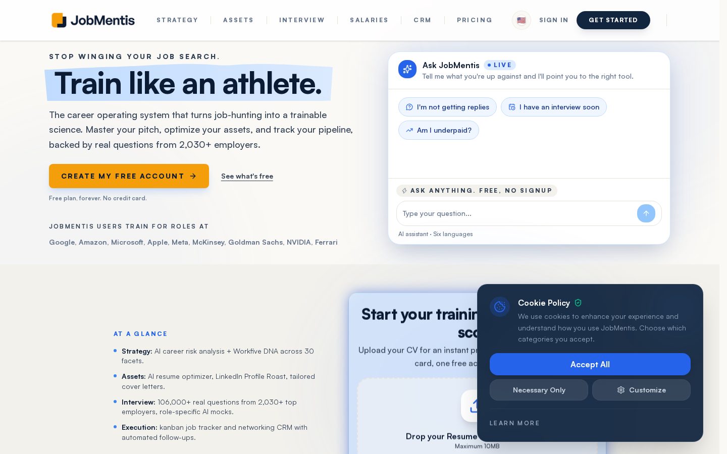 JobMentis Homepage
