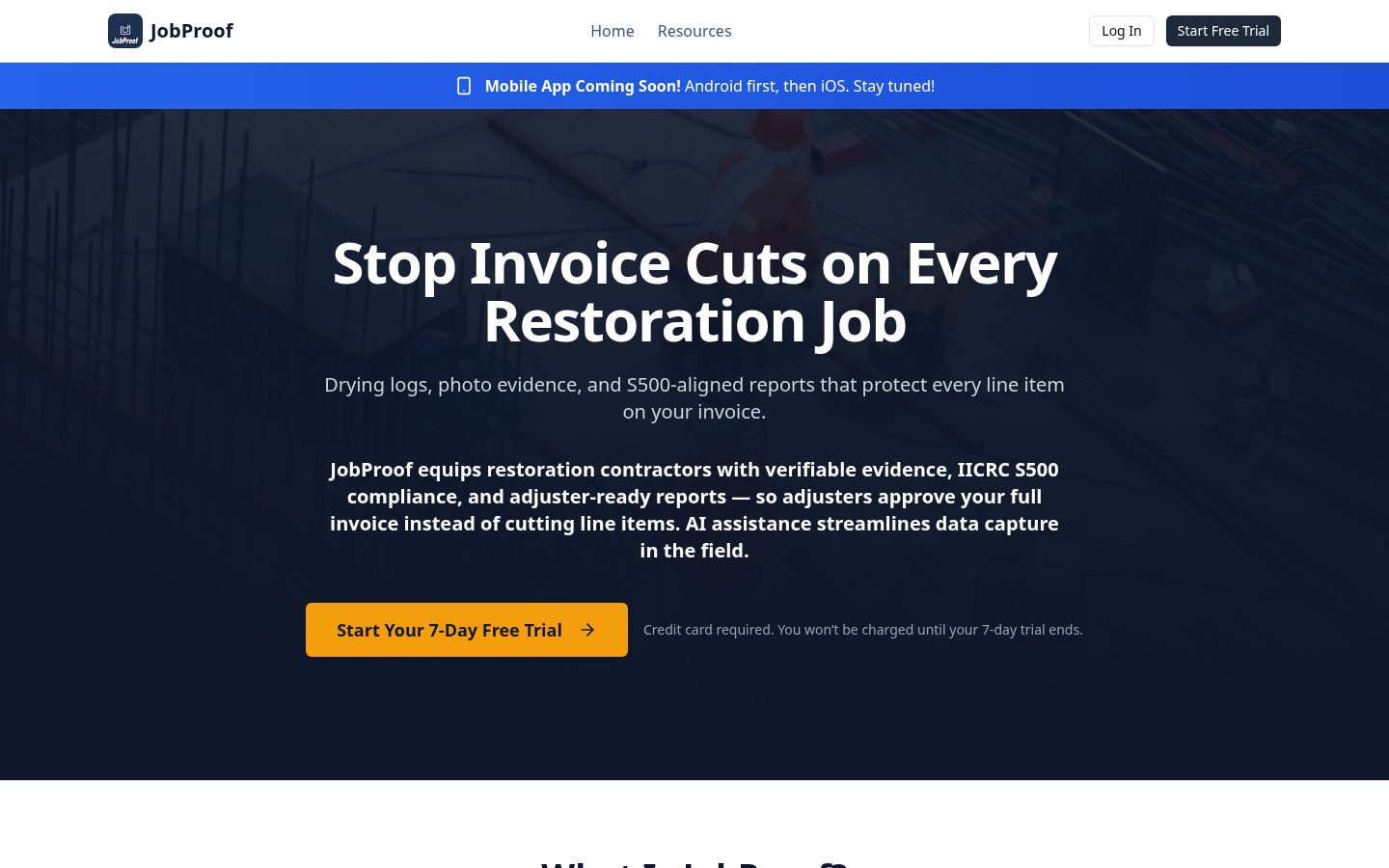 JobProof Homepage
