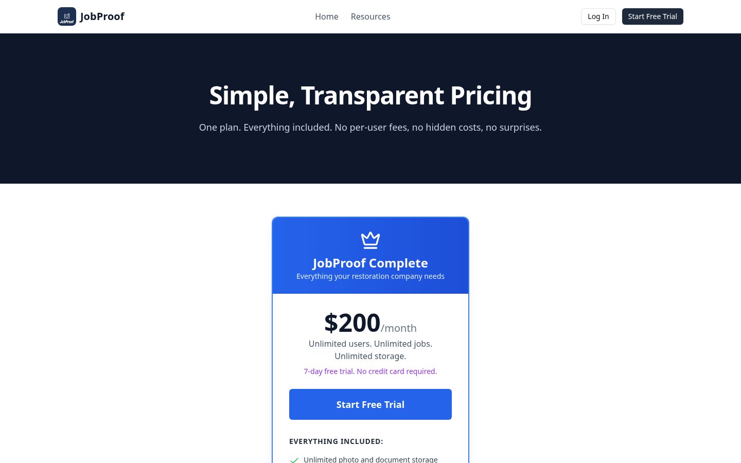 JobProof Pricing