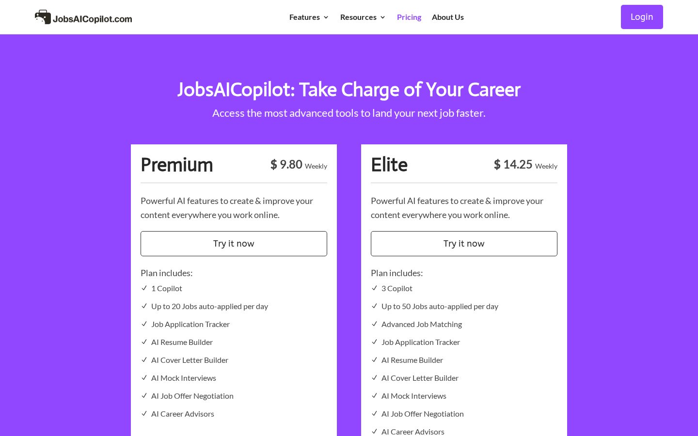 JobsAICopilot Pricing