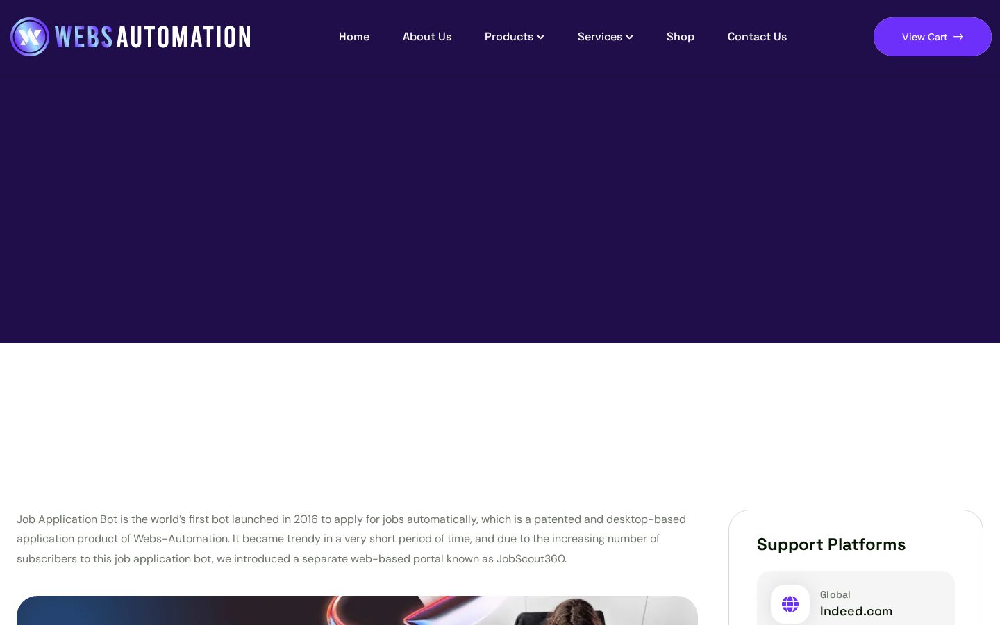JobScout Job Bot By Webs-Automation Homepage