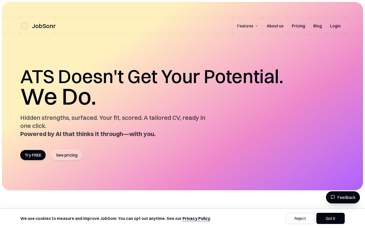 JobSonr Homepage