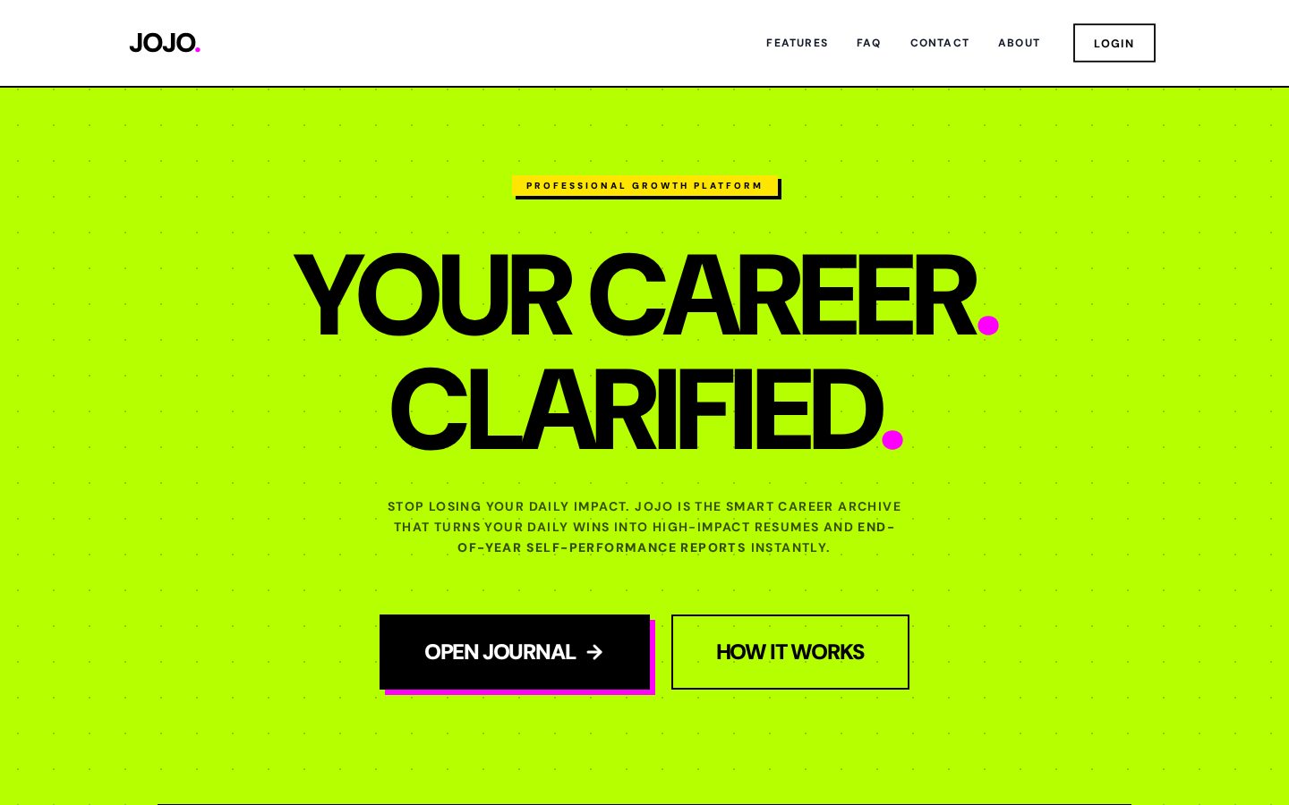 Jojo Homepage