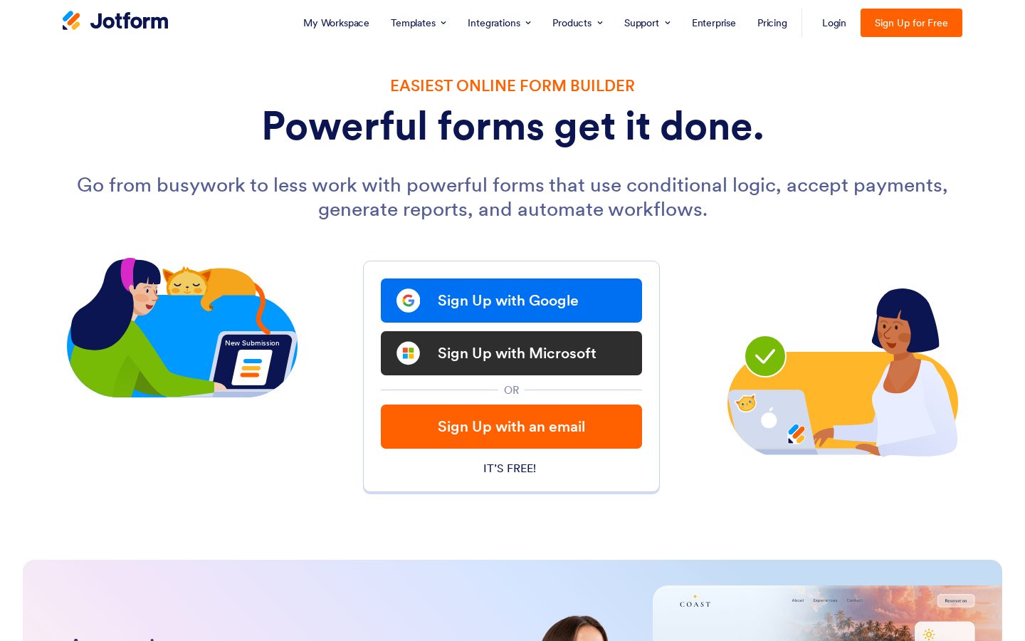 Jotform Homepage