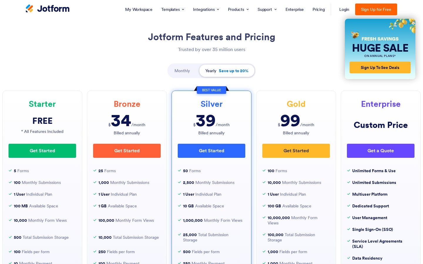Jotform Pricing
