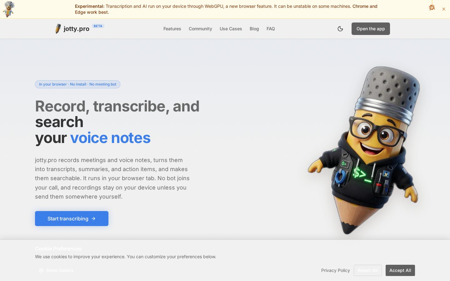 jotty.pro Homepage