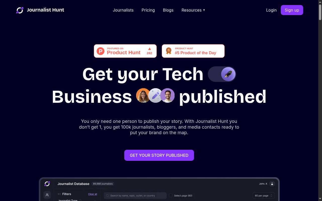 Journalist Hunt Homepage