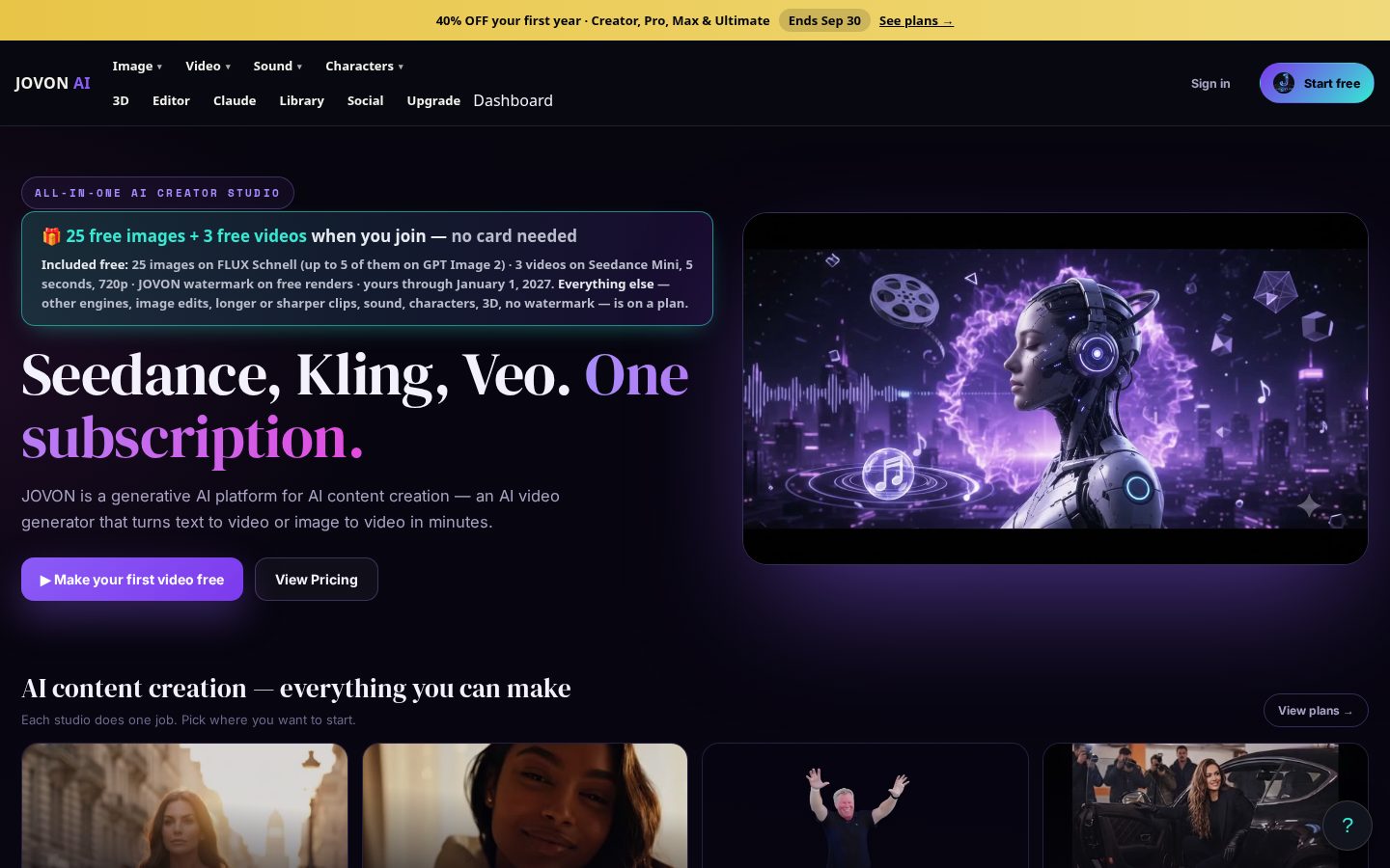 JOVON Homepage