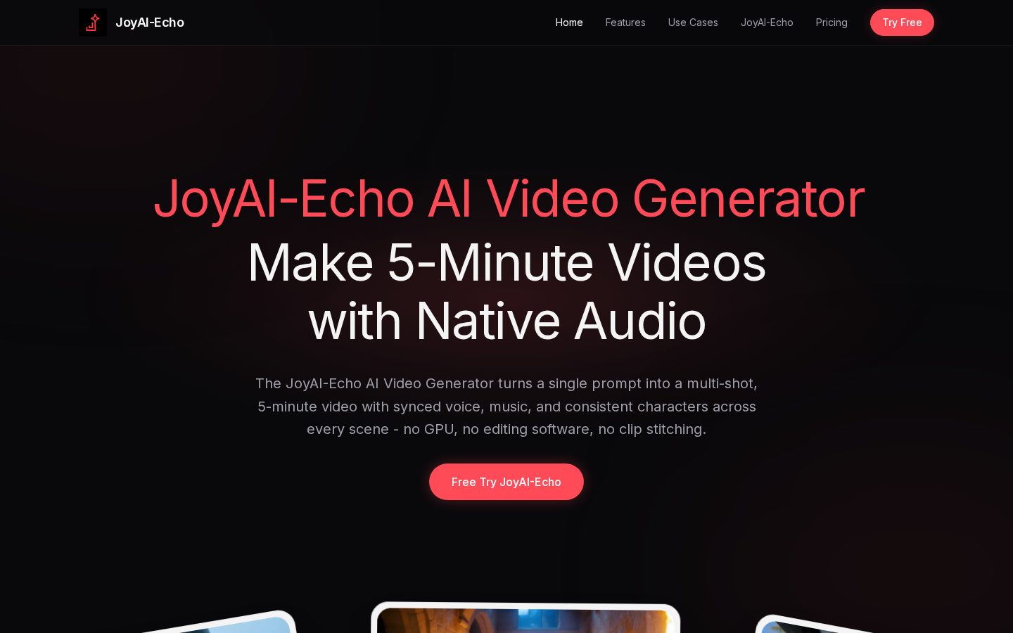 JoyAI-Echo Homepage