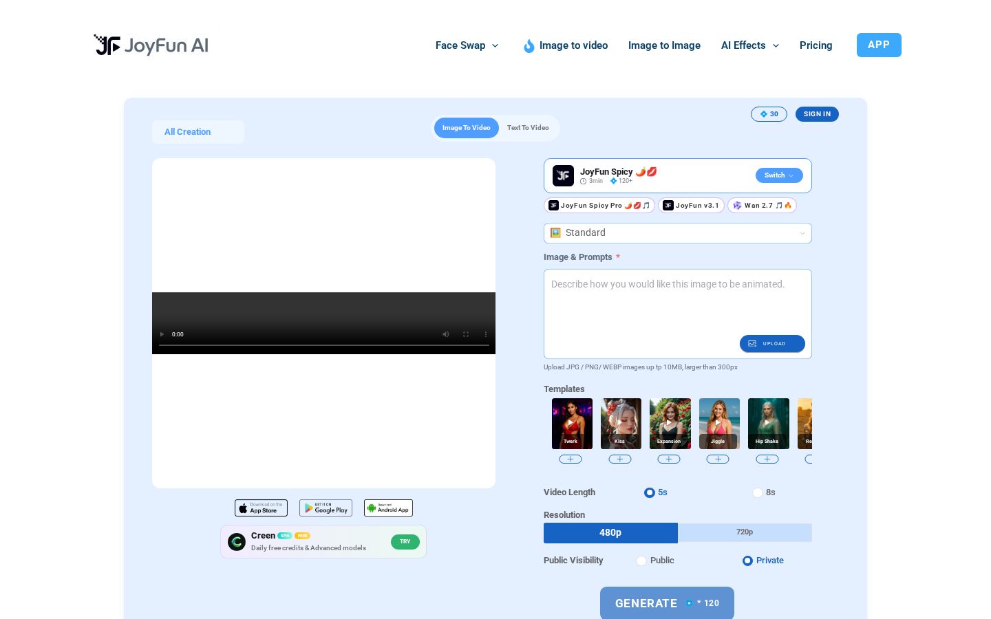 Joyfun AI Homepage