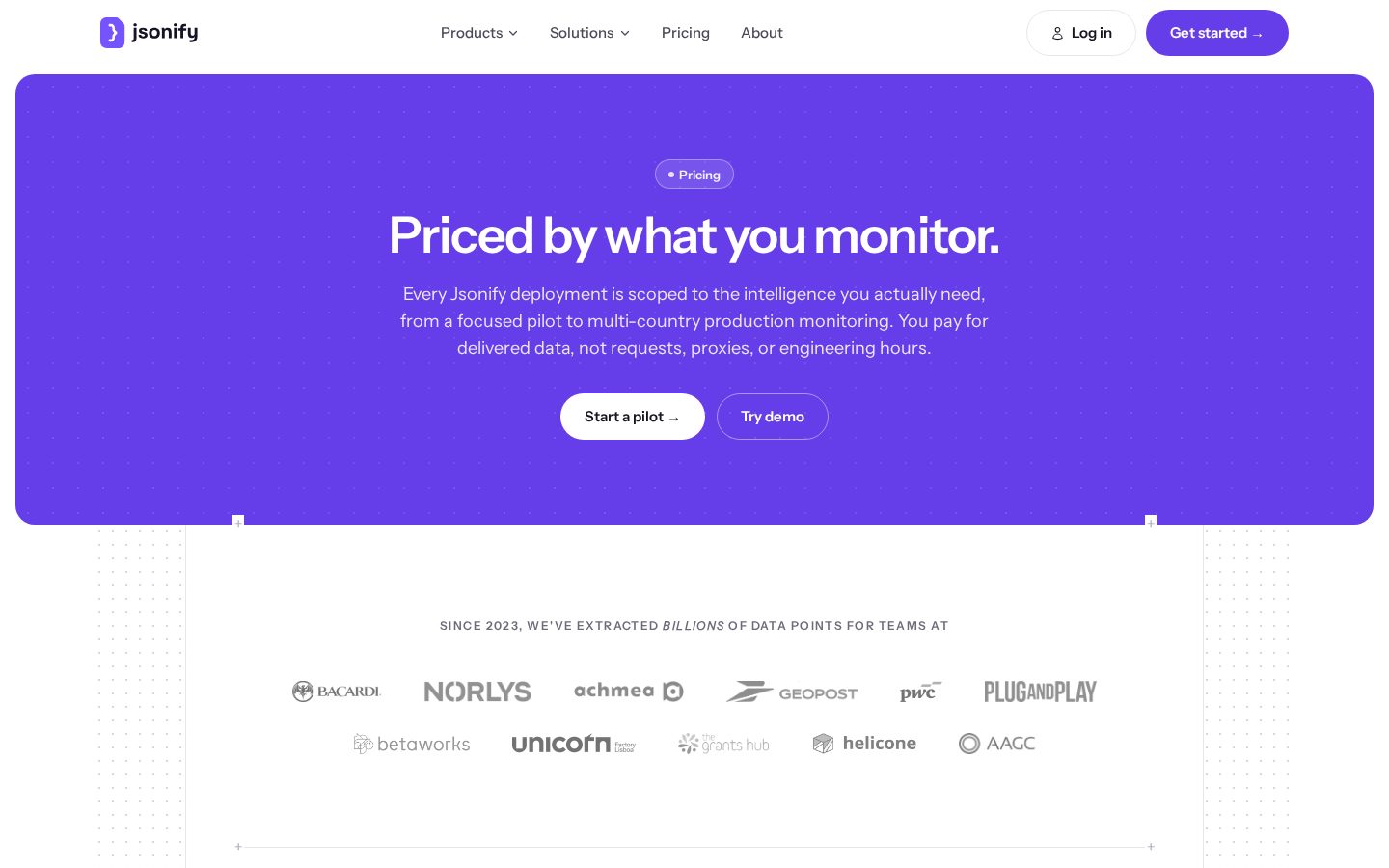 Jsonify Pricing