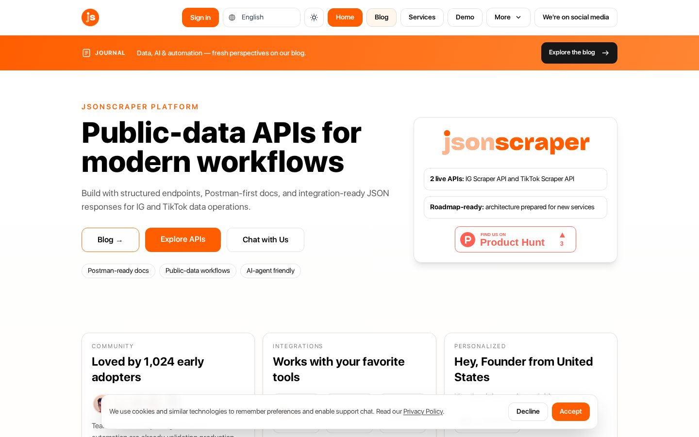 jsonscraper Homepage