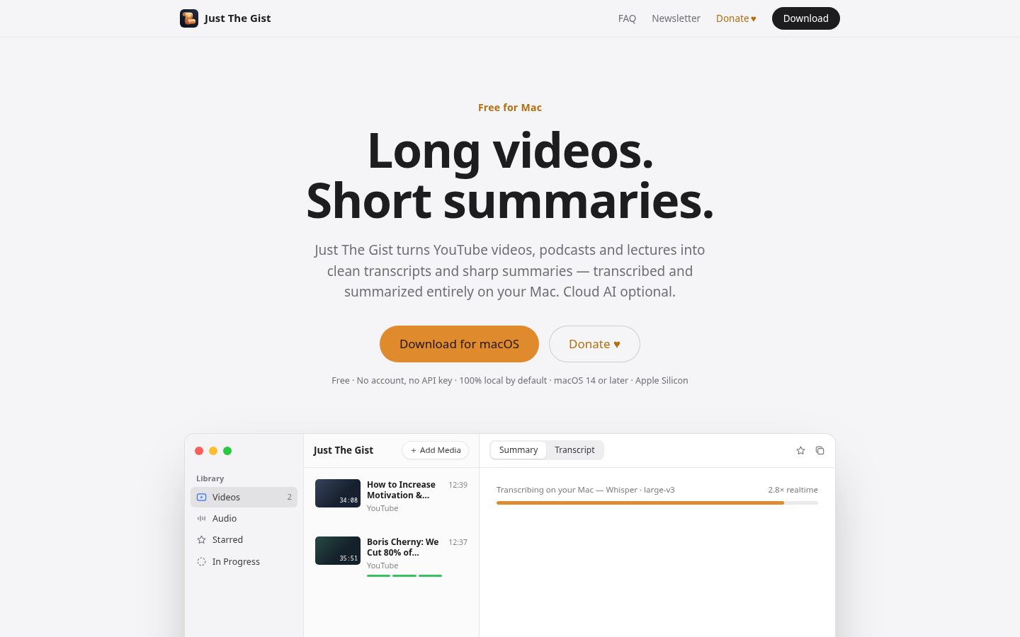 Just The Gist Homepage