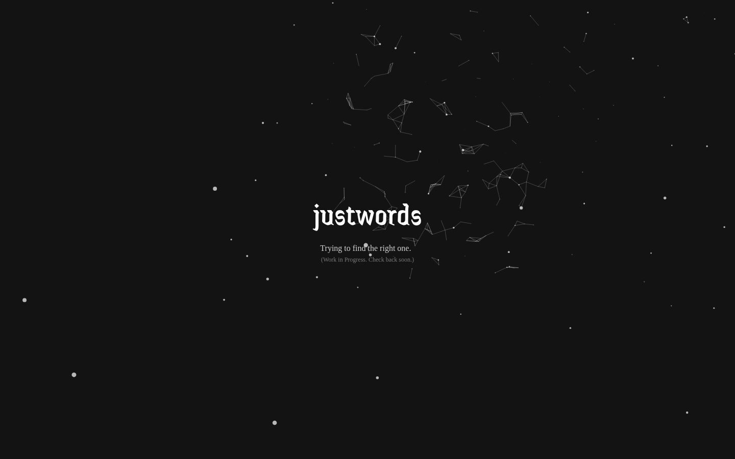 Just Words Homepage