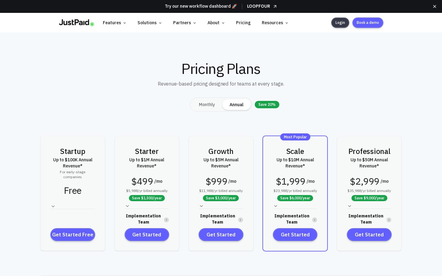 JustPaid Pricing