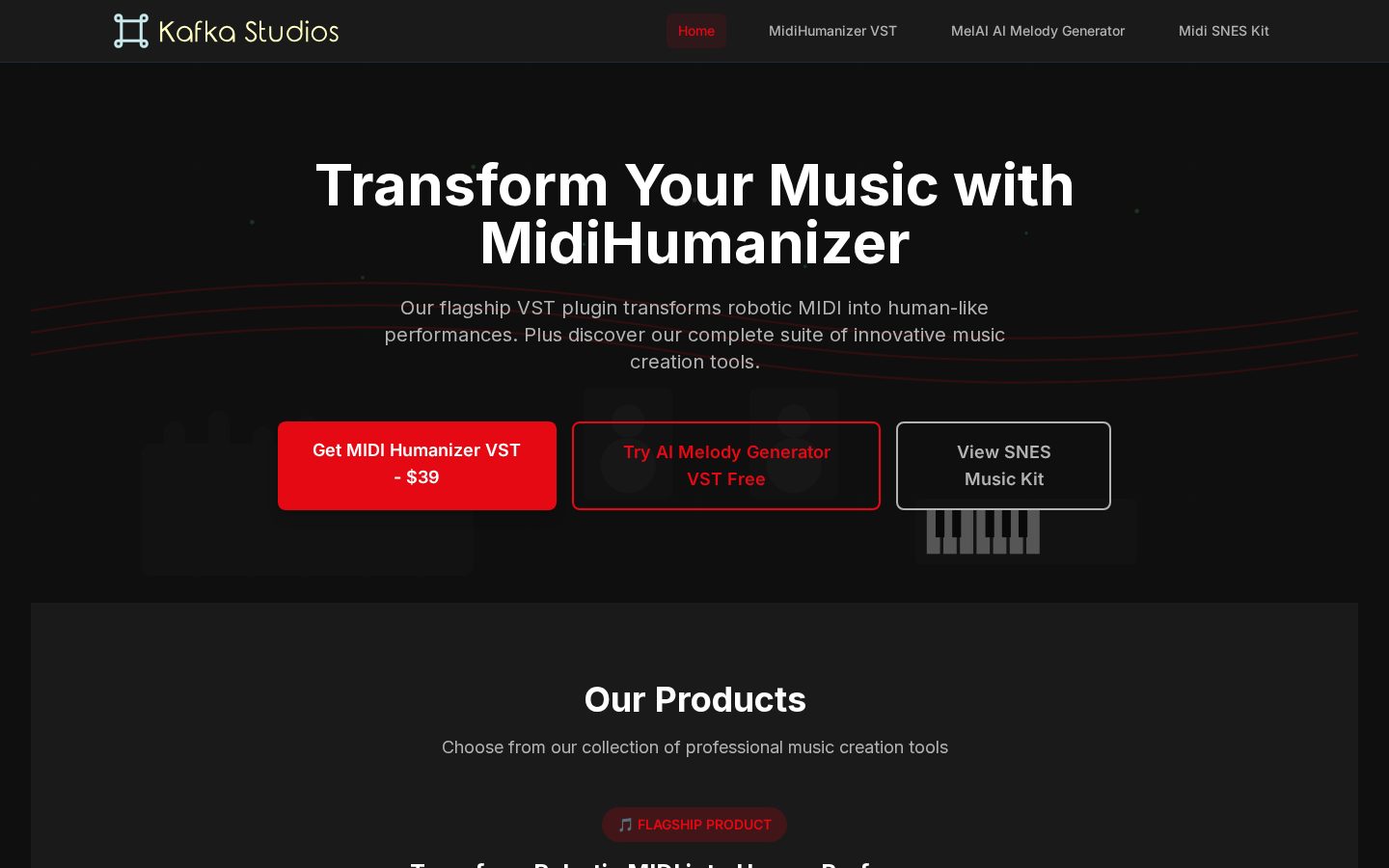 Kafka Studios Homepage