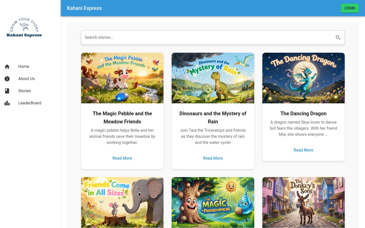 Kahani Express Homepage