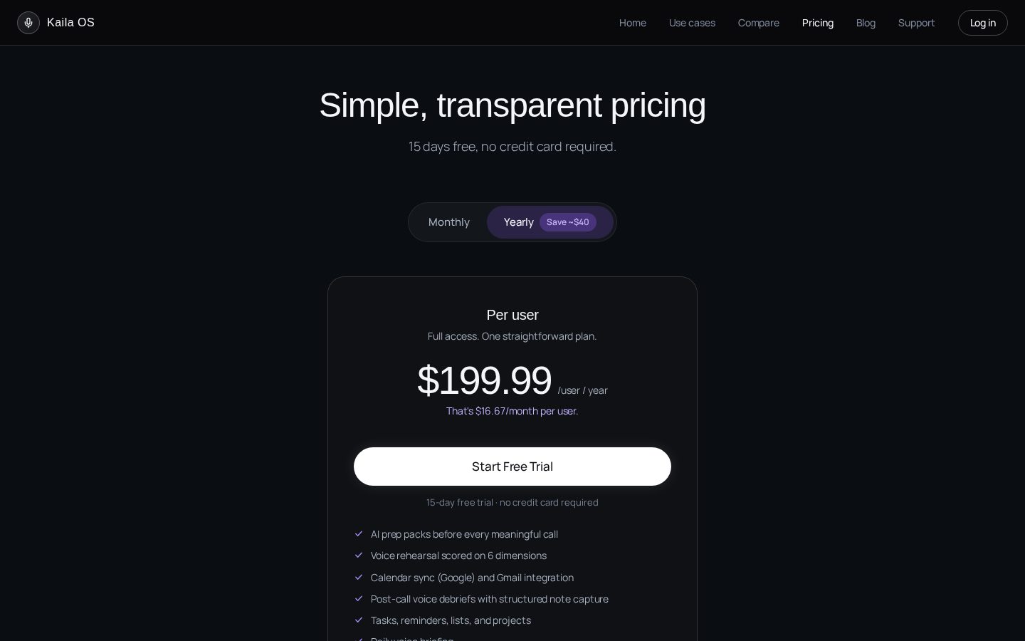 Kaila OS Pricing