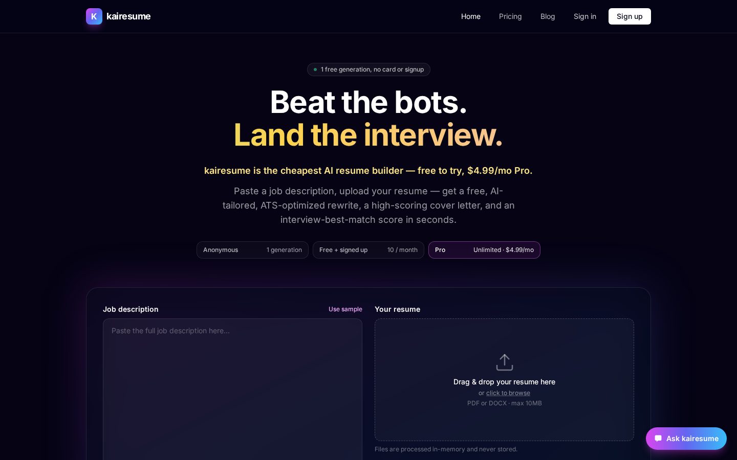 kairesume Homepage