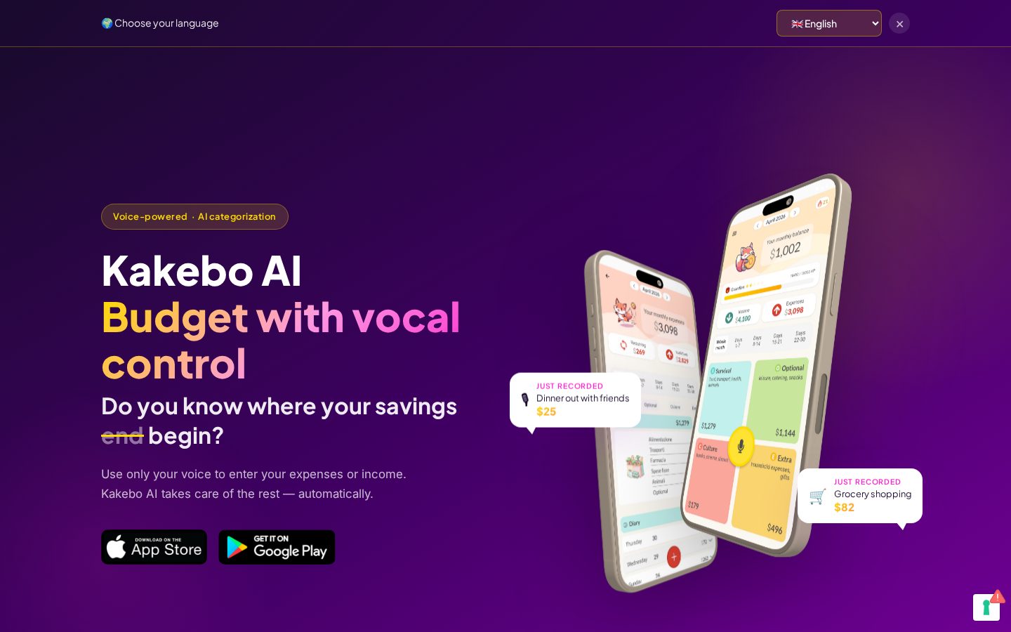 Kakebo AI Homepage