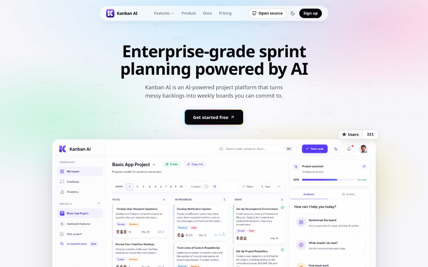 Kanban AI Homepage