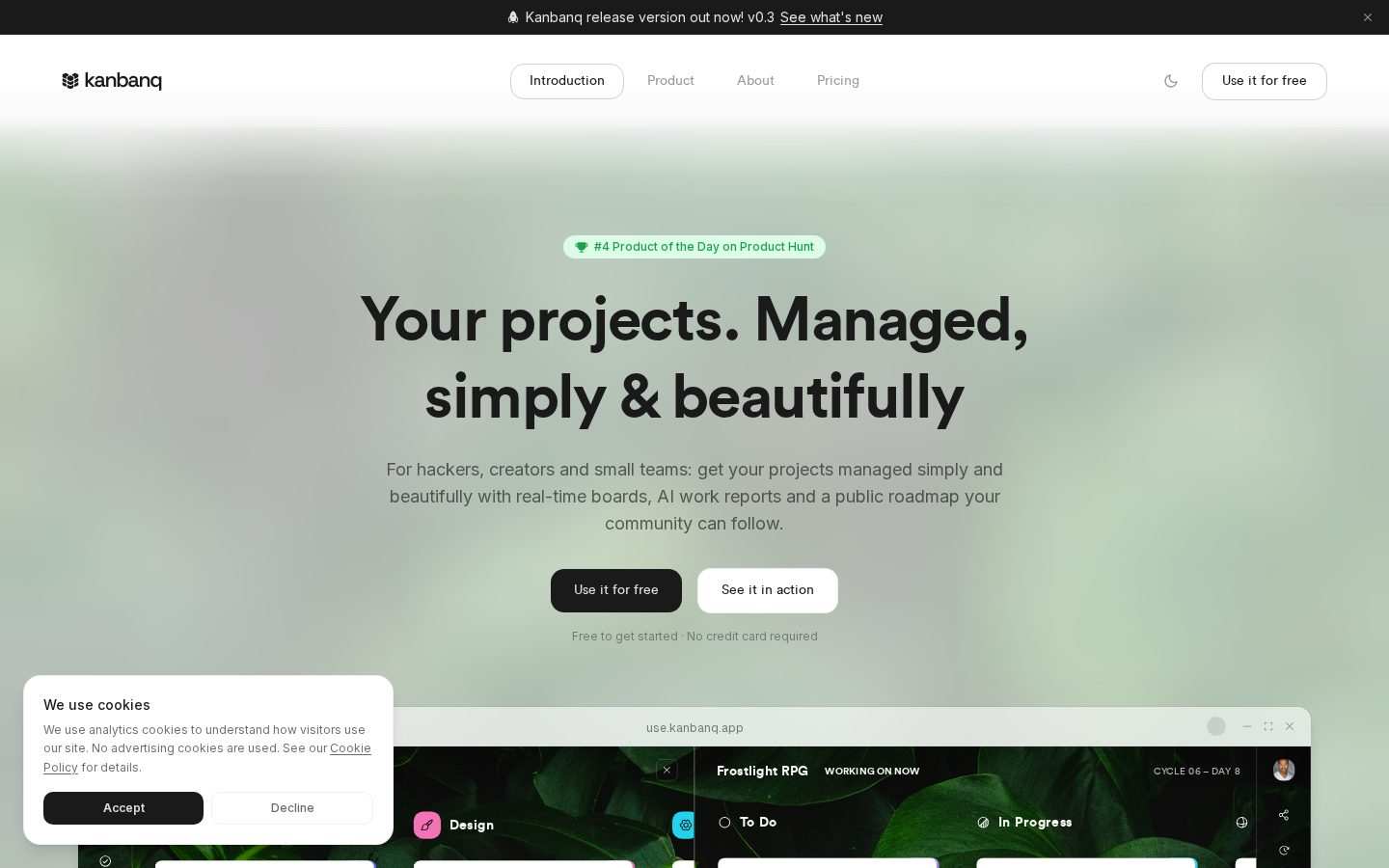 Kanbanq : Open alpha Homepage
