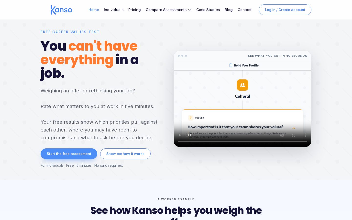 Kanso Homepage