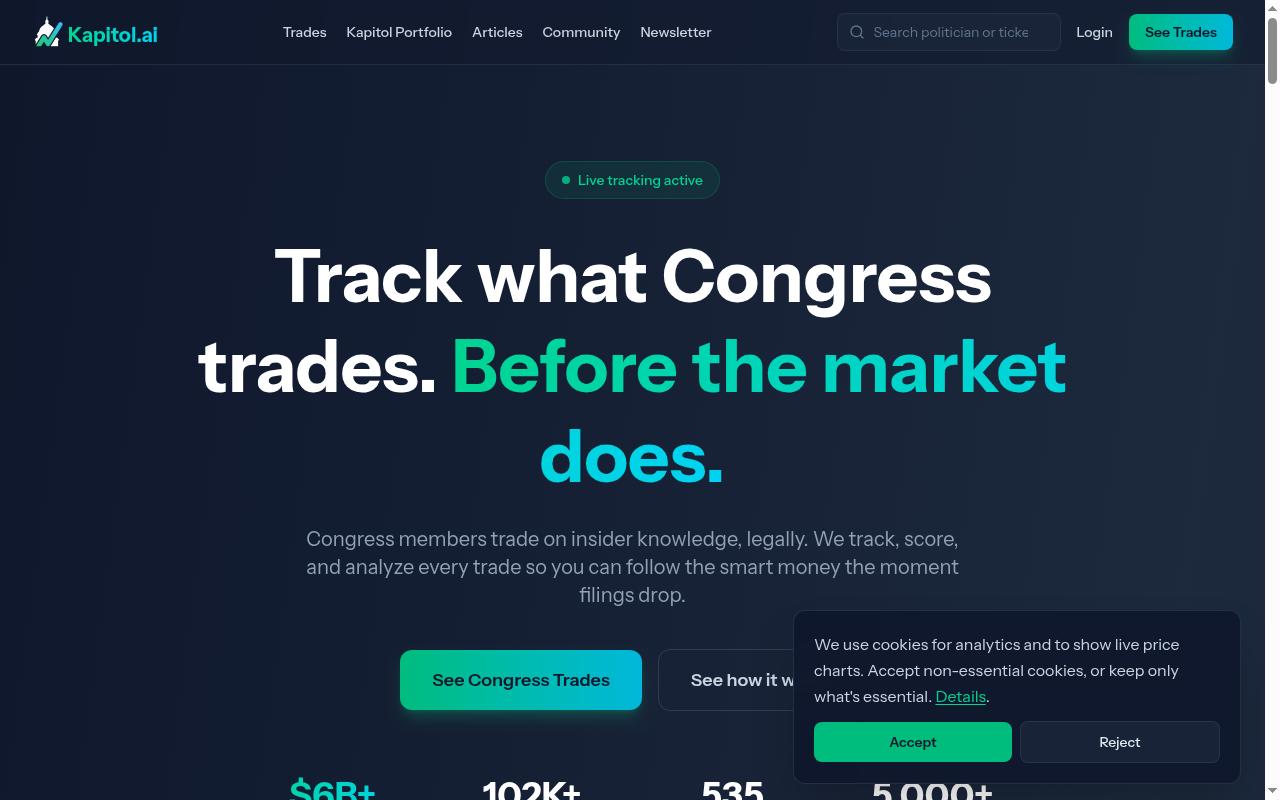 Kapitol.ai Homepage