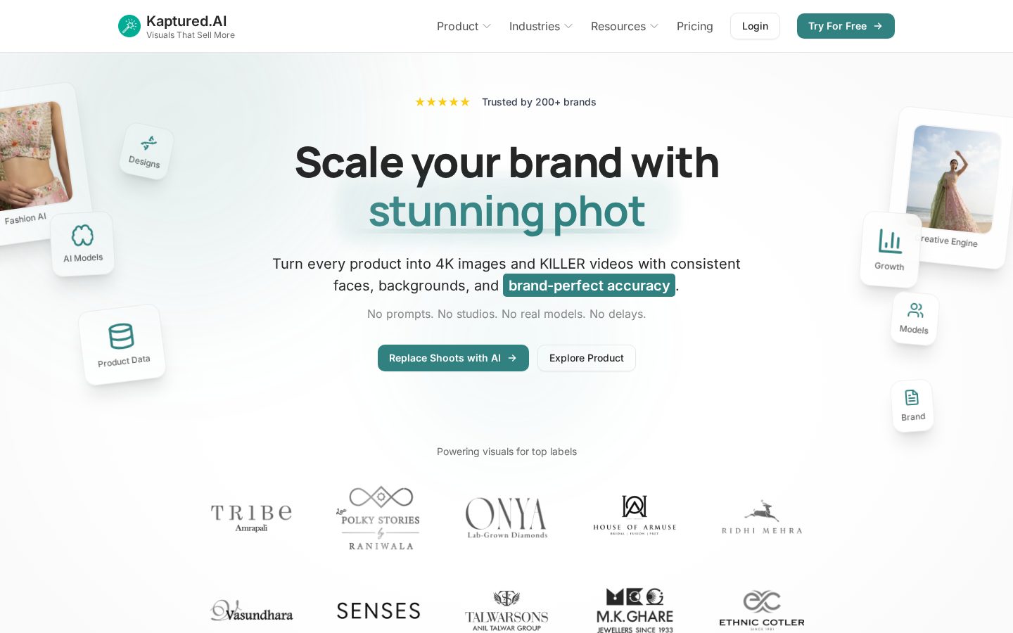 Kaptured AI Homepage