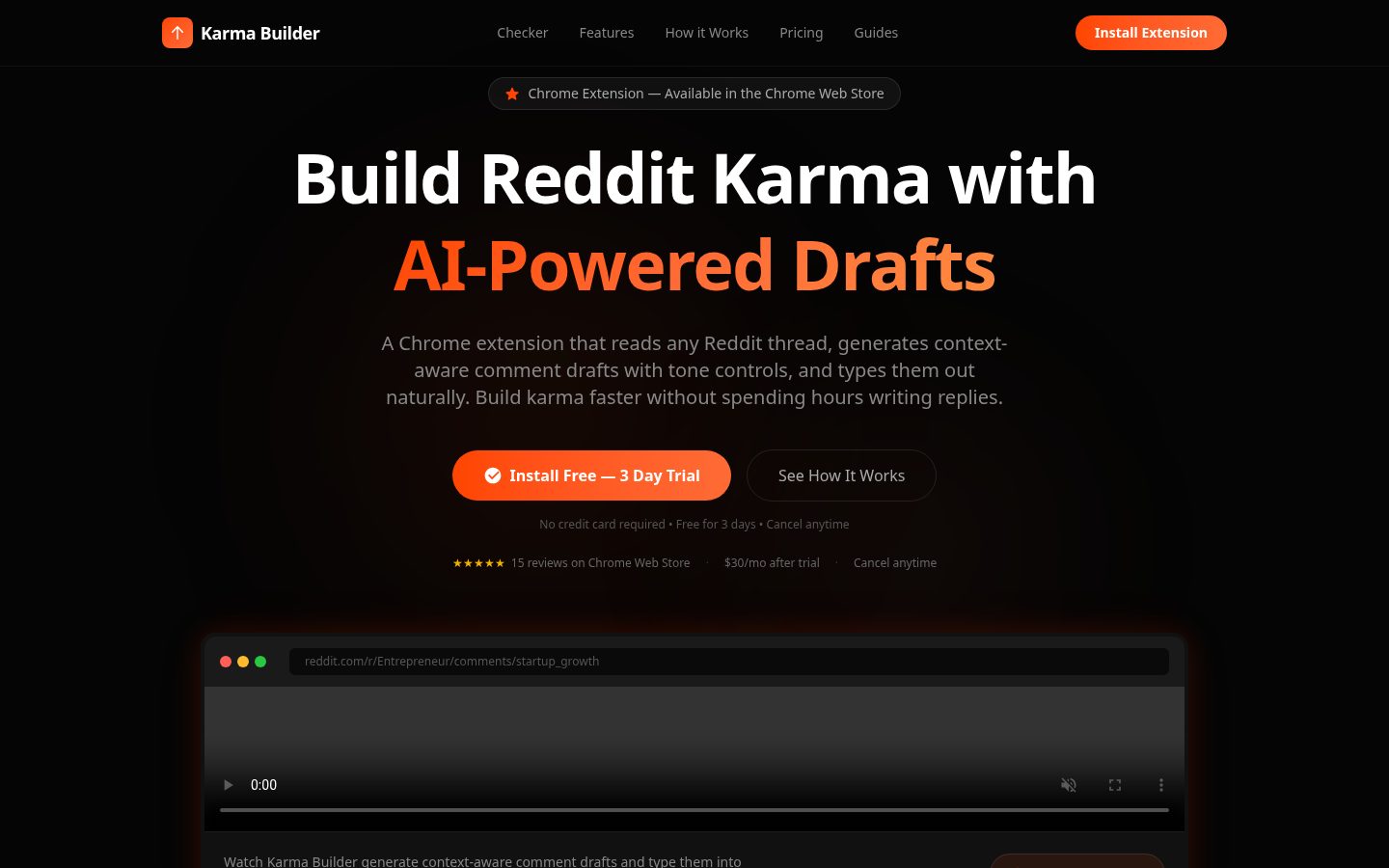 Karma Builder Homepage