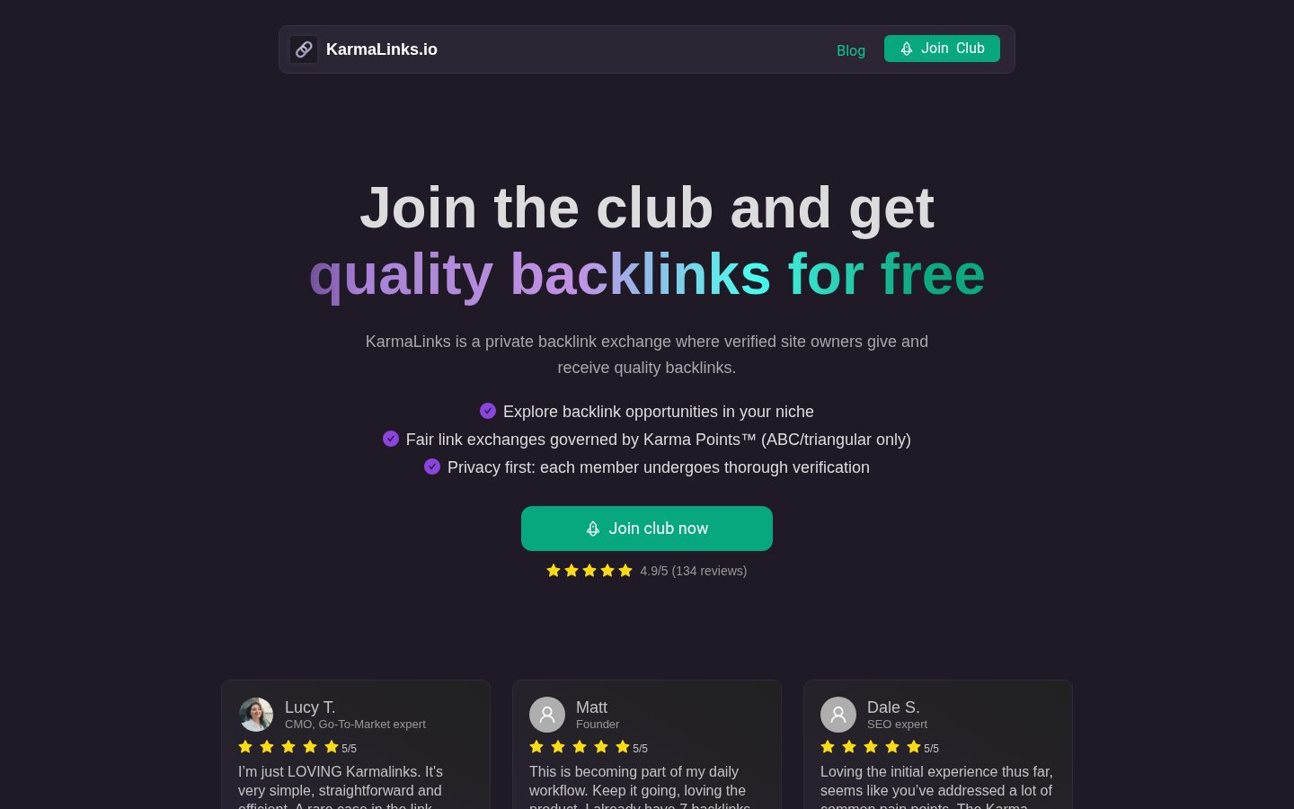 KarmaLinks Homepage