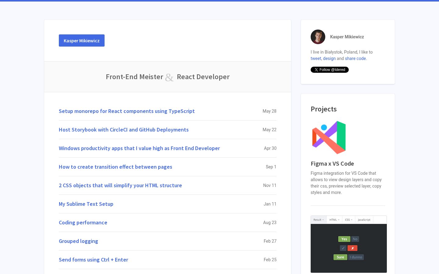 Kasper Homepage