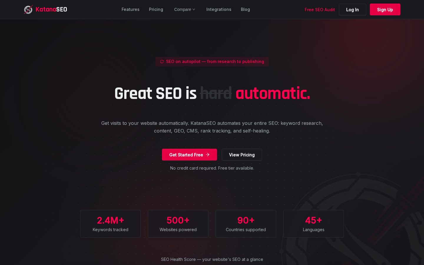 KatanaSEO Homepage