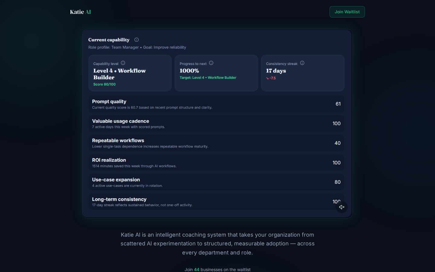 Katie AI Homepage