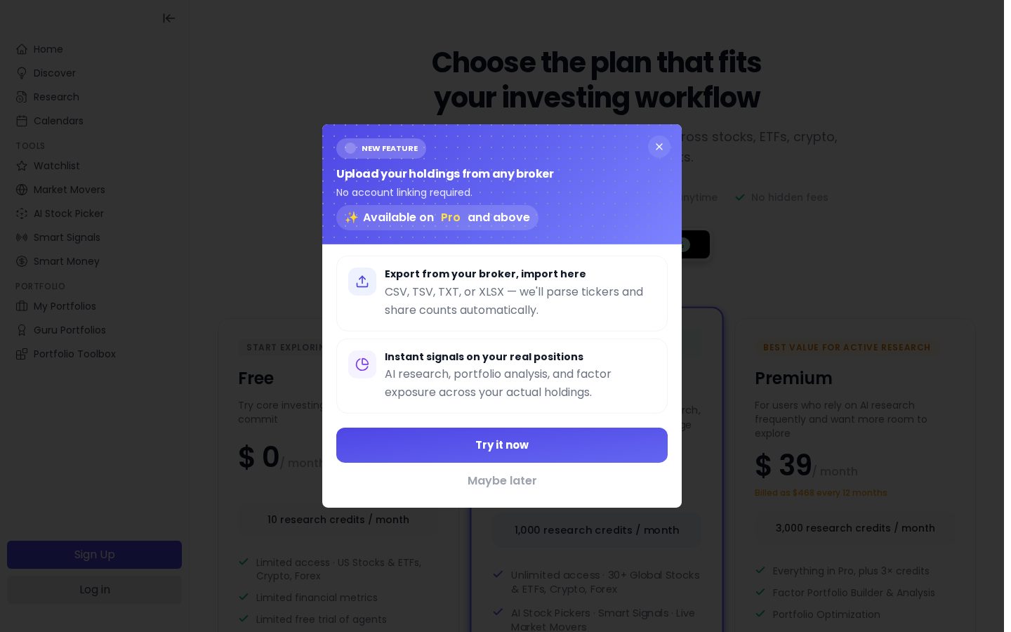 Kavout Pricing