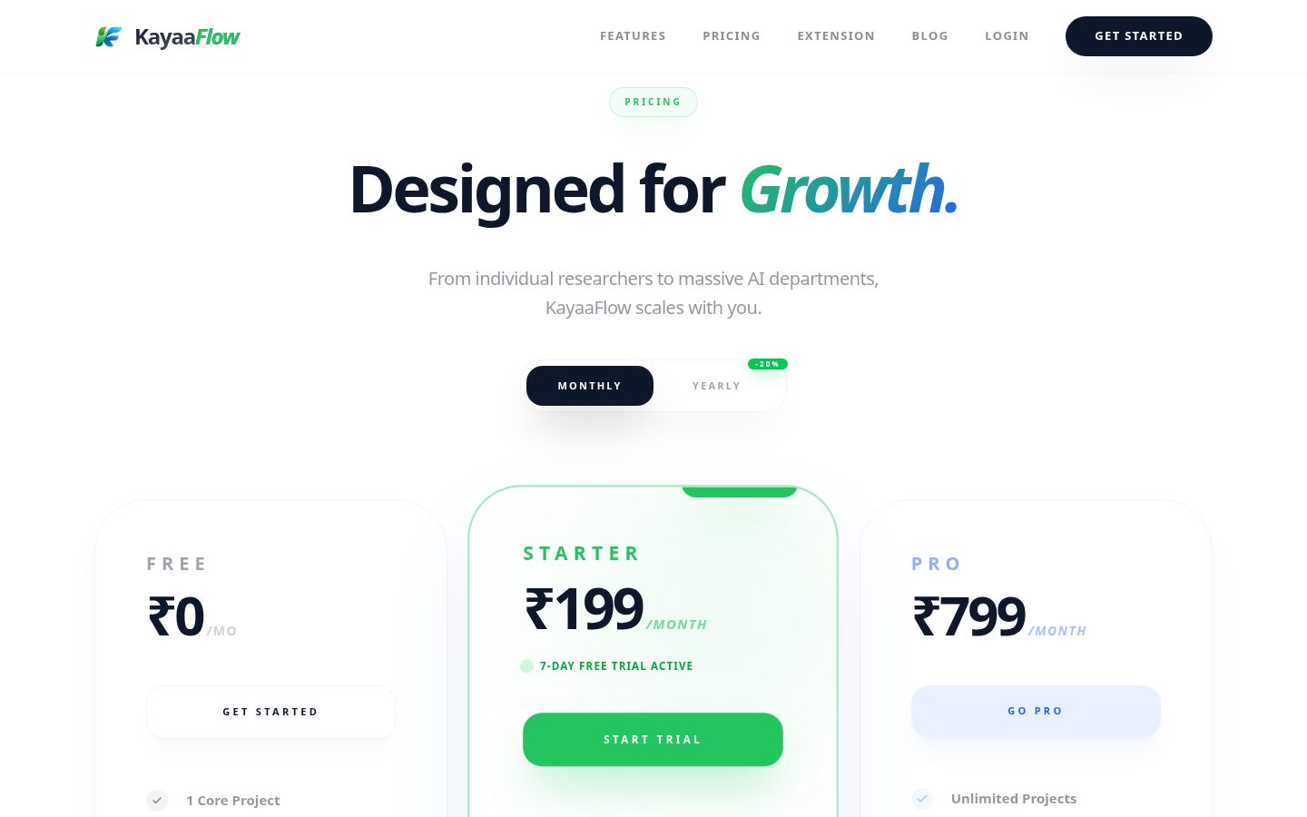 KayaaFlow Pricing