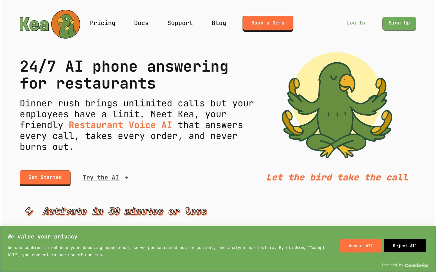 Kea AI Homepage