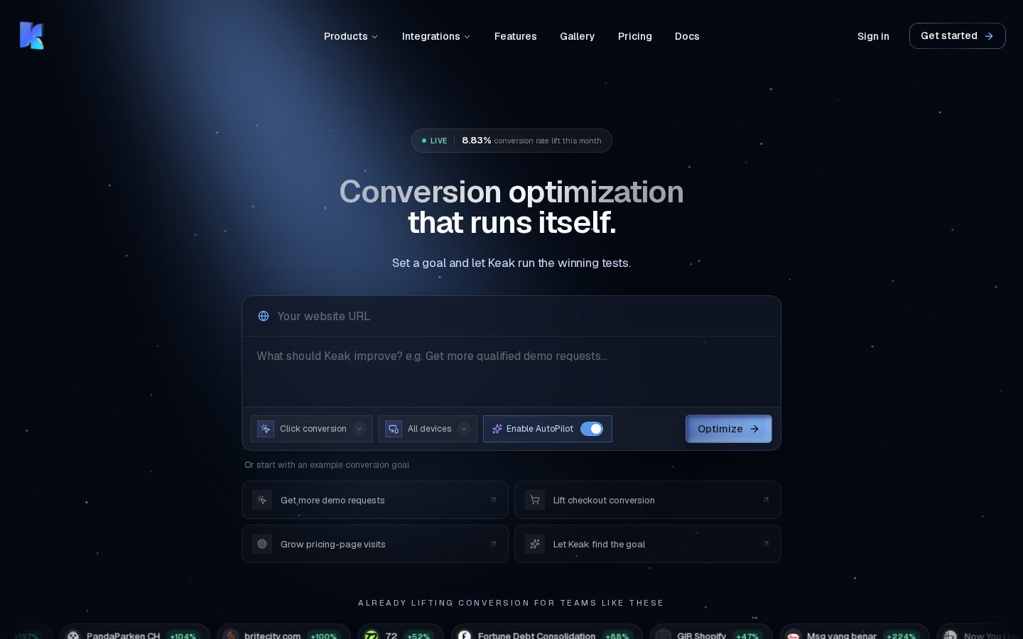 Keak Homepage